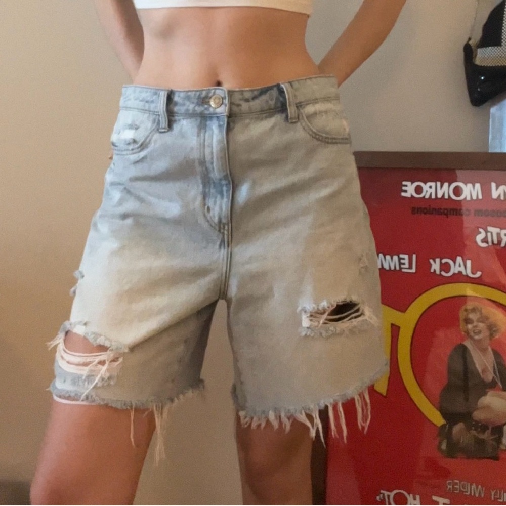 Show Me Your MuMu Ripped Denim Shorts